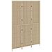Divisorio per stanze  3 pannelli pieghevole beige 146x200 cm in poli rattan - Foto miniatura 4