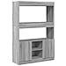 Credenza Grigio Sonoma 92x33x140 cm in Legno Multistrato - Foto miniatura 1
