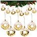 Set Di 4 Decorazioni Natalizie A Forma Di Ciambella Per Albero Di Natale Gold - Foto miniatura 2