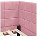 Cornice del letto ad angolo Rosa 90 x 200 cm Velluto - Foto miniatura 8