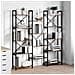 Libreria Rovere fumo 156 x 25 x 167.5 cm Legno multistrato - Foto miniatura 4