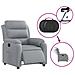 Poltrona Elettrica Reclinabile Grigio Chiaro in Tessuto - Foto miniatura 6