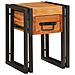 Tavolino 30 x 30 x 40 cm Legno di acacia massello e metallo - Foto miniatura 3