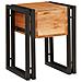 Tavolino 30 x 30 x 40 cm Legno di acacia massello e metallo - Foto miniatura 7