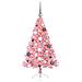 Albero di Natale artificiale con luci integrate Rosa 120 cm PVC - Foto miniatura 3