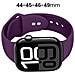 Bracciale Per Apple Watch 44 / 45 / 46 / 49mm In Silicone Liquido, Viola - Foto miniatura 3