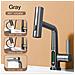 Rubinetto per lavabo da bagno, Blackswan, tipo M327, modello smart grigio antracite, con display LCD, 3 modalità e doccia a cascata mobile, dimensioni 23 cm - Foto miniatura 2