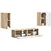 Set mobile TV 4 pcs Rovere Sonoma Legno multistrato - Foto miniatura 3