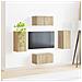 Set mobile TV 4 pcs Rovere Sonoma Legno multistrato - Foto miniatura 4