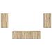 Set mobile TV 4 pcs Rovere Sonoma Legno multistrato - Foto miniatura 7
