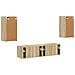 Set mobile TV 4 pcs Rovere Sonoma Legno multistrato - Foto miniatura 8