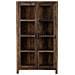 Vetrina Artigianale In Legno Con 2 Ante Marrone, 100x40x180h Cm - Foto miniatura 2