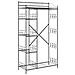 Armadio Aperto con lo scaffale Nero 101 x 43 x 188 cm Acciaio - Foto miniatura 1