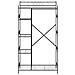 Armadio Aperto con lo scaffale Nero 101 x 43 x 188 cm Acciaio - Foto miniatura 5