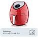 4618 Airy Fryer XXL - Friggitrice ad Aria - Frigge 2,5 kg di Patatine Fritte - 7 Litri - Cottura Senza Olio e Grassi - 1800 Watt - Rosso - Foto miniatura 7