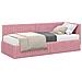 Struttura Letto Angolare con Materasso 2 pcs Grigio Velluto - Foto miniatura 1