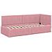 Struttura Letto Angolare con Materasso 2 pcs Grigio Velluto - Foto miniatura 6