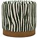 Pouf Savana Rotondo In Compensato E Tessuto Verde E Marrone Ø40x40 Cm - Foto miniatura 1