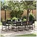 Set da Pranzo per Giardino 9 pcs Nero - Foto miniatura 2
