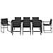 Set da Pranzo per Giardino 9 pcs Nero - Foto miniatura 7