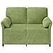 Divano a 2 Posti Verde chiaro 138 x 83 x 95 cm Velluto - Foto miniatura 3