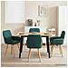 Sedie da pranzo 4 pcs Tessuto Verde Scuro 56,5 x 50 x 87,5 cm - Foto miniatura 2