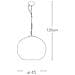 I-ASTRA / S45 - Lampadario sospeso cromato sferico con cristalli 60 watt E27 - Foto miniatura 11