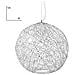I-ASTRA / S45 - Lampadario sospeso cromato sferico con cristalli 60 watt E27 - Foto miniatura 4