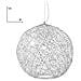 I-ASTRA / S45 - Lampadario sospeso cromato sferico con cristalli 60 watt E27 - Foto miniatura 1