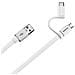 Cavo Dati Usb To Micro-usb / Type-c White - Foto miniatura 1