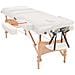 Set Lettino Massaggio Pieghevole 3 Zone 10 Cm E Sgabello Bianco - Foto miniatura 4