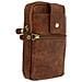 Cintura In Pelle Con Cerniera Per Smartphone Con Moschettone - Marrone - Foto miniatura 2