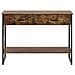 Tavolino Consolle Con 2 Cassetti Color Legno Scuro Ayden - Foto miniatura 6