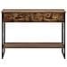 Tavolino Consolle Con 2 Cassetti Color Legno Scuro Ayden - Foto miniatura 2