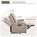 Poltrona Relax Elettrica Reclinabile Con Presa Di Ricarica Usb Beige - Foto miniatura 3