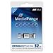 32GB USB Mobile 2 in 1 OTG, USB 2.0, Type-A, Cuffia, Argento, Blister - Foto miniatura 1