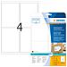 Adhesive labels white A4 Movables 99,1x139 100 pcs, Bianco, 9,91 cm, 13,9 cm - Foto miniatura 2