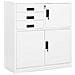 Armadio per Ufficio Bianco 90x40x102 cm in Acciaio - Foto miniatura 1