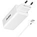 Caricabatterie Da Muro 83w, Usb-c 65w + Usb 18w Cavo Usb-c 100w Bianco - Foto miniatura 2