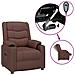 Poltrona Reclinabile Elettrica Marrone In Similpelle - Foto miniatura 2