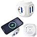 Multipresa A Cubo 4 Posti Con Usb-a E Usb-c Qc3.0 E Ricarica Wireless - Foto miniatura 3