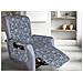 Copripoltrona Reclinabile Trapuntata Reticolo  Poltrona Relax Rigata Linea Pensieri Delicati Poltrona Blu - Foto miniatura 1