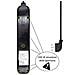 EW3855 prolunghe e multiple 1,5 m 12 presa (e) AC Interno Nero - Foto miniatura 3