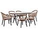 Set Da Pranzo Da Giardino 6 Posti Rattan Rosa Aliano Ii - Foto miniatura 5