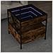 Tavolino Da Salotto Con Led Infinity Rovere Fumo 50x50x51 Cm - Foto miniatura 1