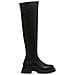 Black Casual Closed Boots Stivaletti Sintetico E Tessile Scarpe Donna Nero Eu 36, 1-25603-41 001 - Foto miniatura 2