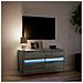 Mobile TV a Parete con Luci LED Grigio Sonoma 100x31x45 cm - Foto miniatura 3