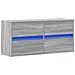 Mobile TV a Parete con Luci LED Grigio Sonoma 100x31x45 cm - Foto miniatura 5