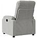 Poltrona Reclinabile Grigio Chiaro In Tessuto Di Microfibra - Foto miniatura 3