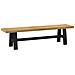 Panca Pranzo Noain Gambe A Forma A 180x40x45 Cm Legno Massello - Foto miniatura 1